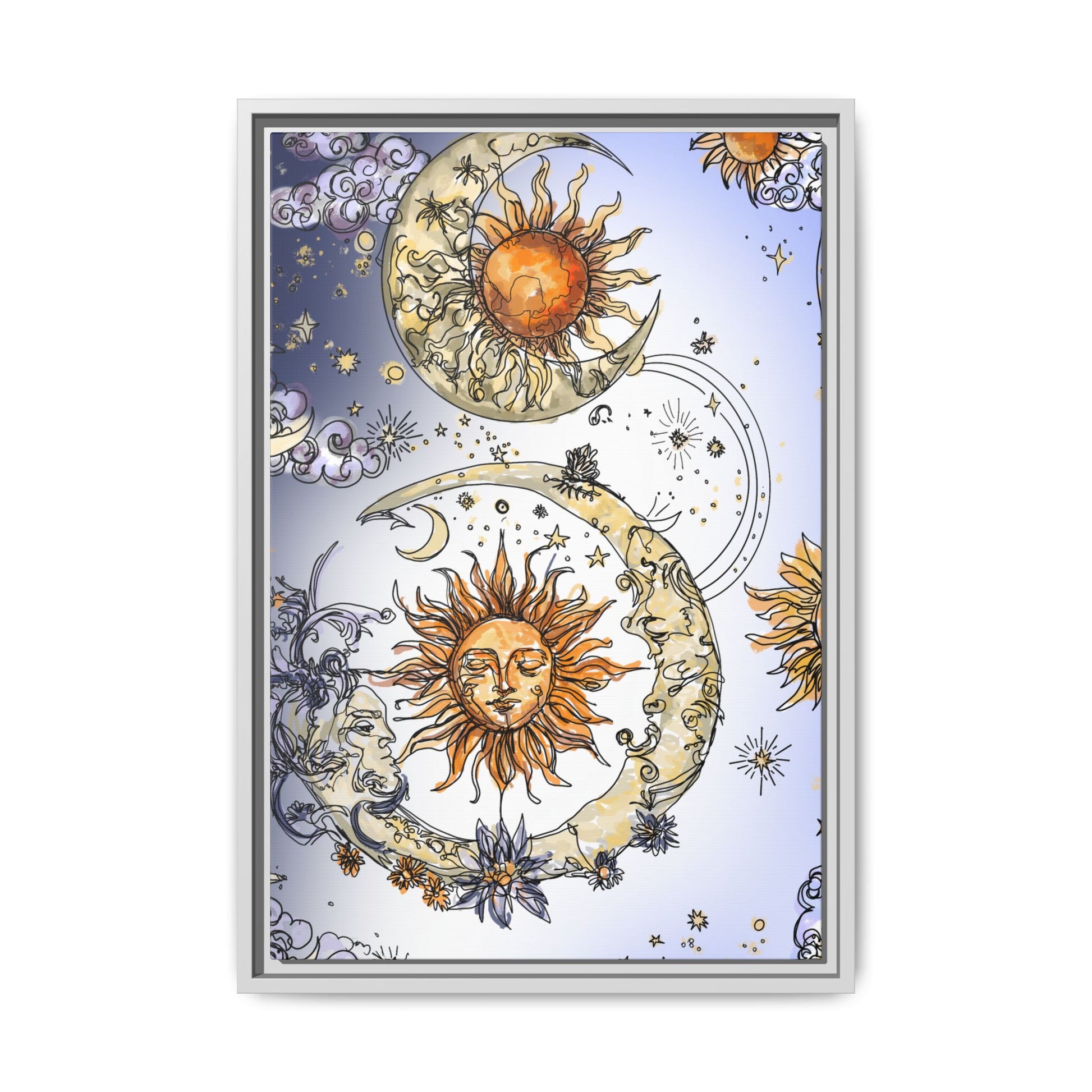Celestial Matte Canvas, Framed (Multi-color)