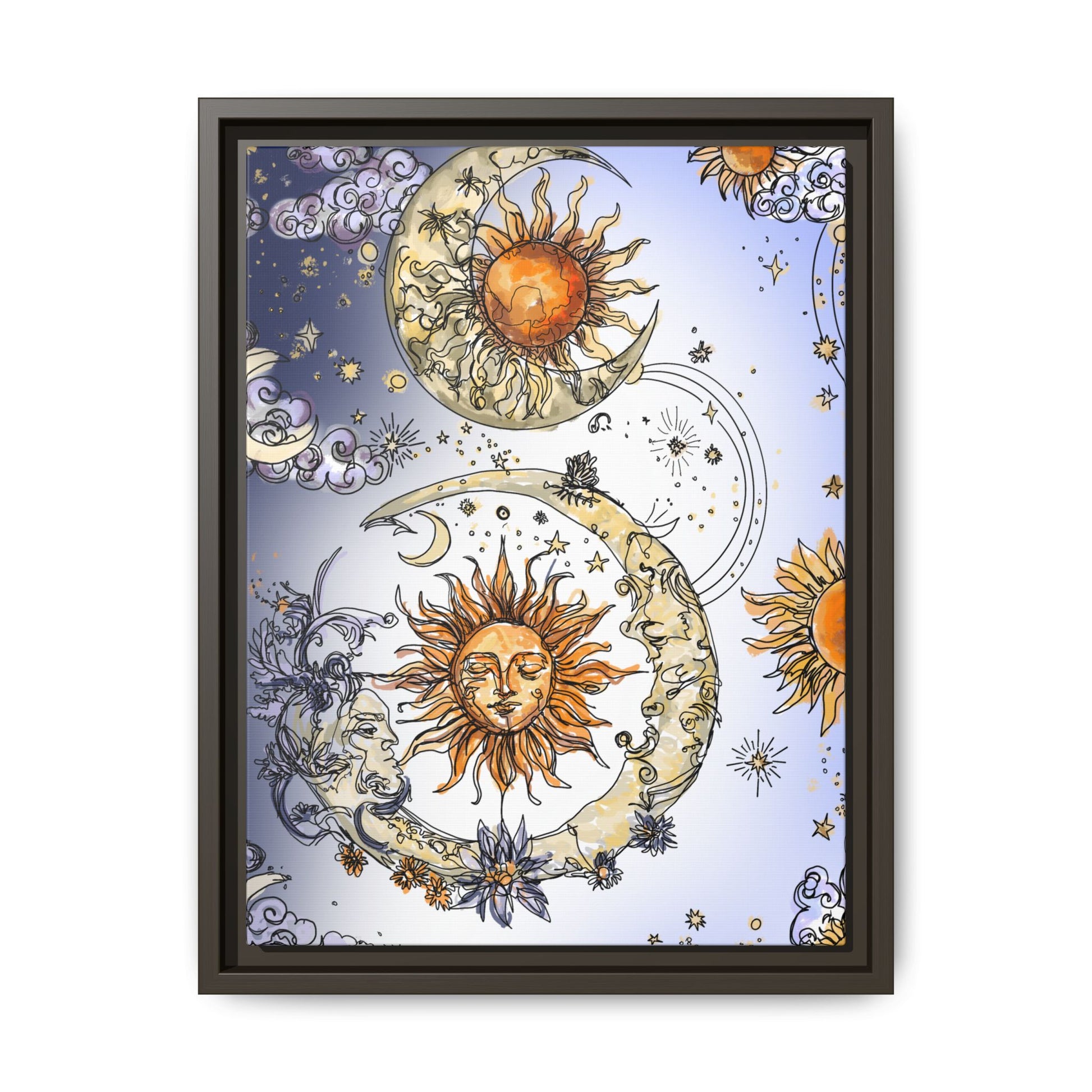 Celestial Matte Canvas, Framed (Multi-color)