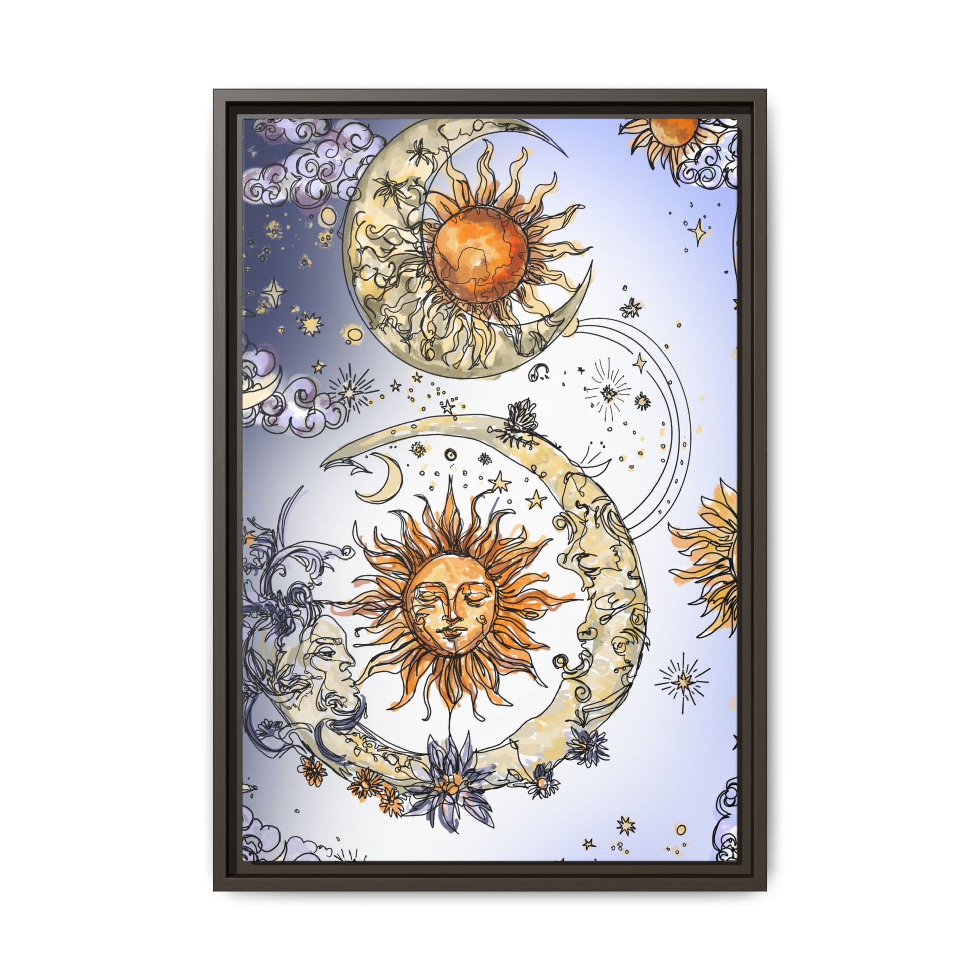 Celestial Matte Canvas, Framed (Multi-color)