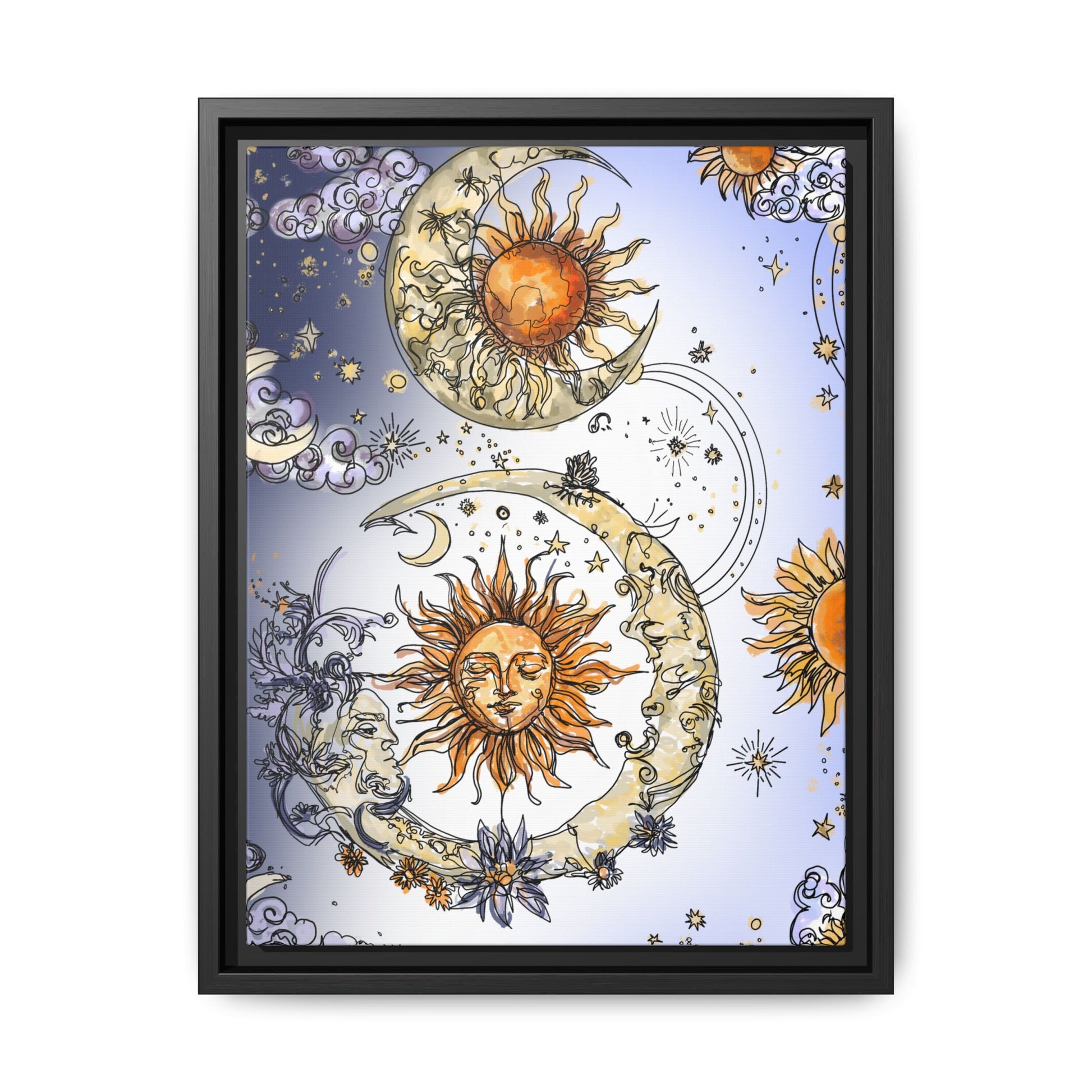 Celestial Matte Canvas, Framed (Multi-color)