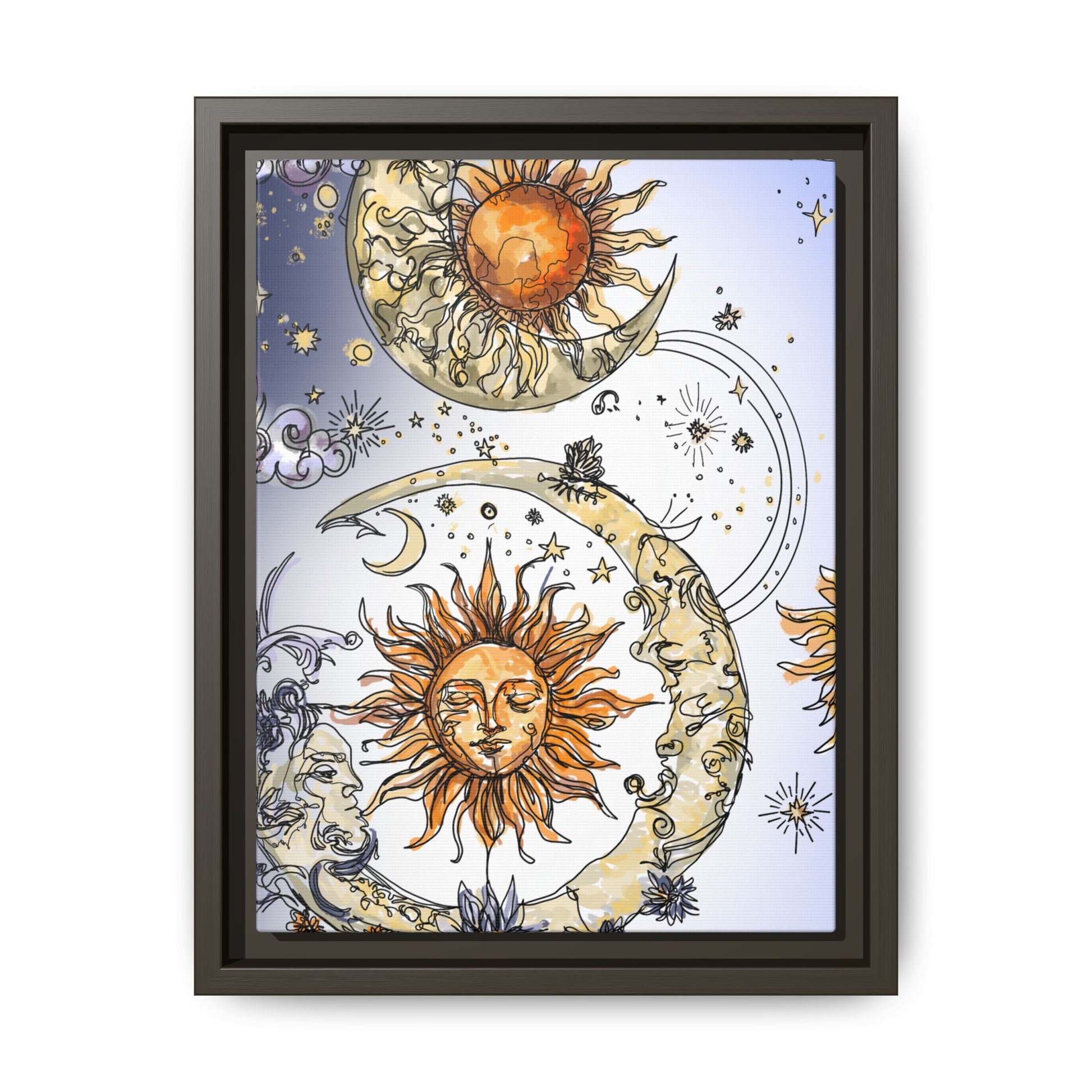 Celestial Matte Canvas, Framed (Multi-color)