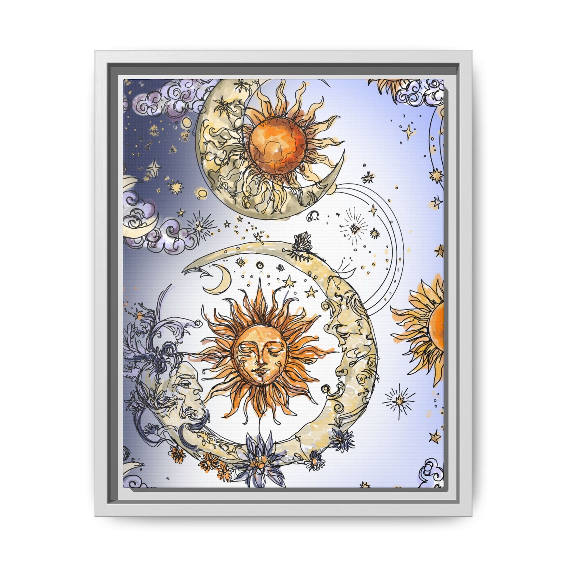 Celestial Matte Canvas, Framed (Multi-color)