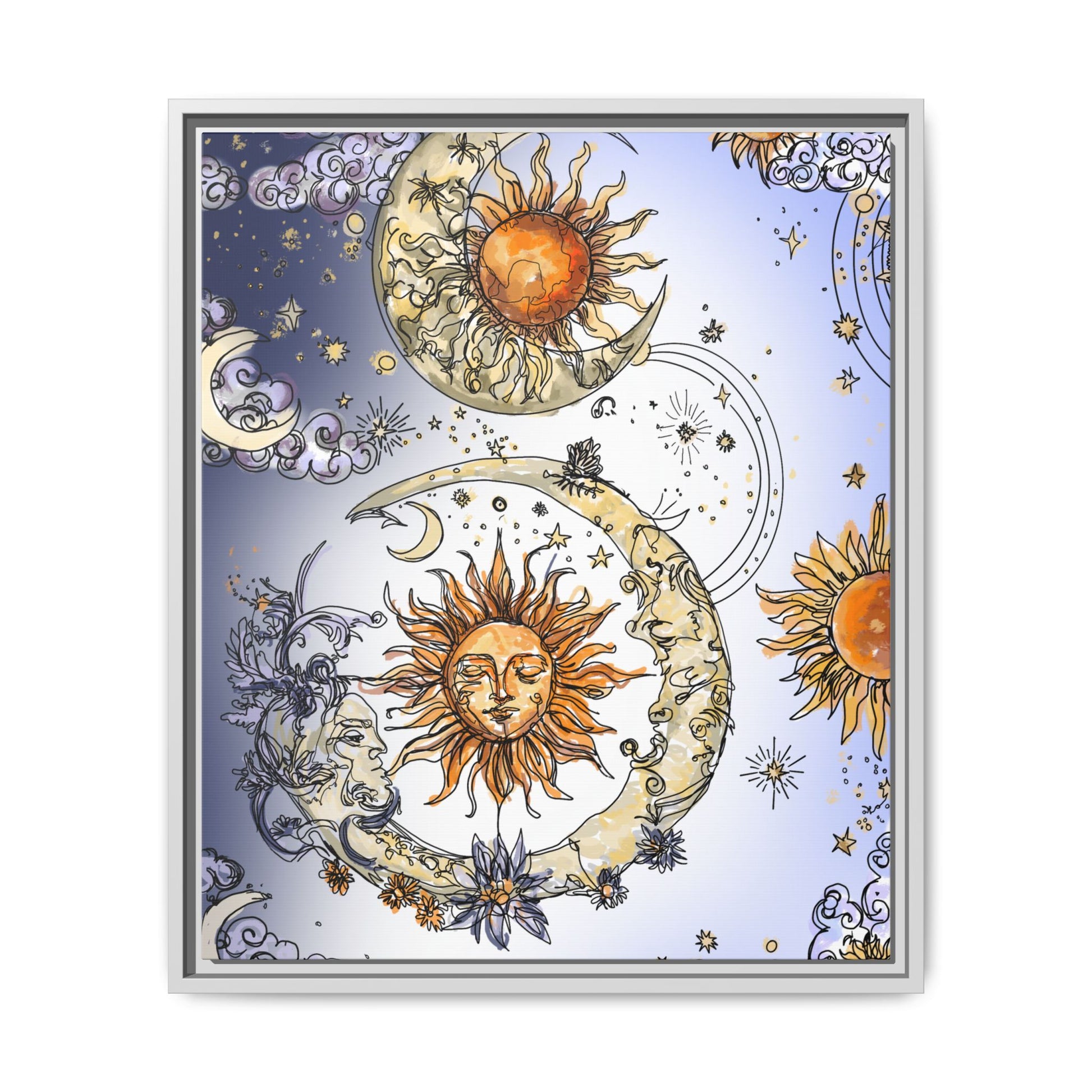 Celestial Matte Canvas, Framed (Multi-color)