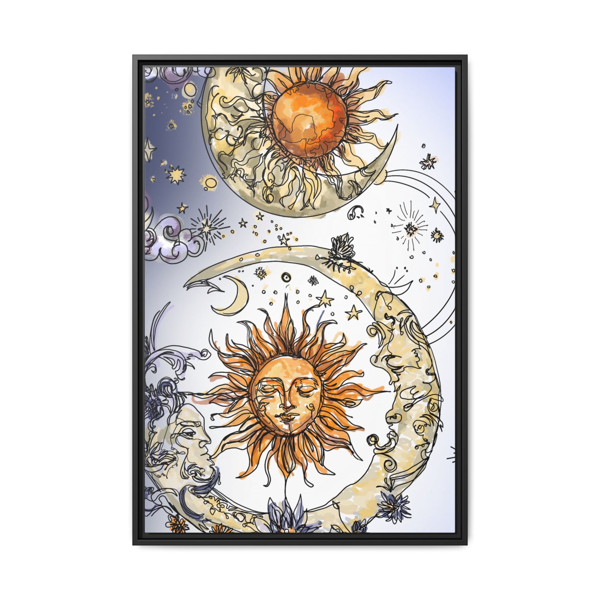 Celestial Matte Canvas, Framed (Multi-color)