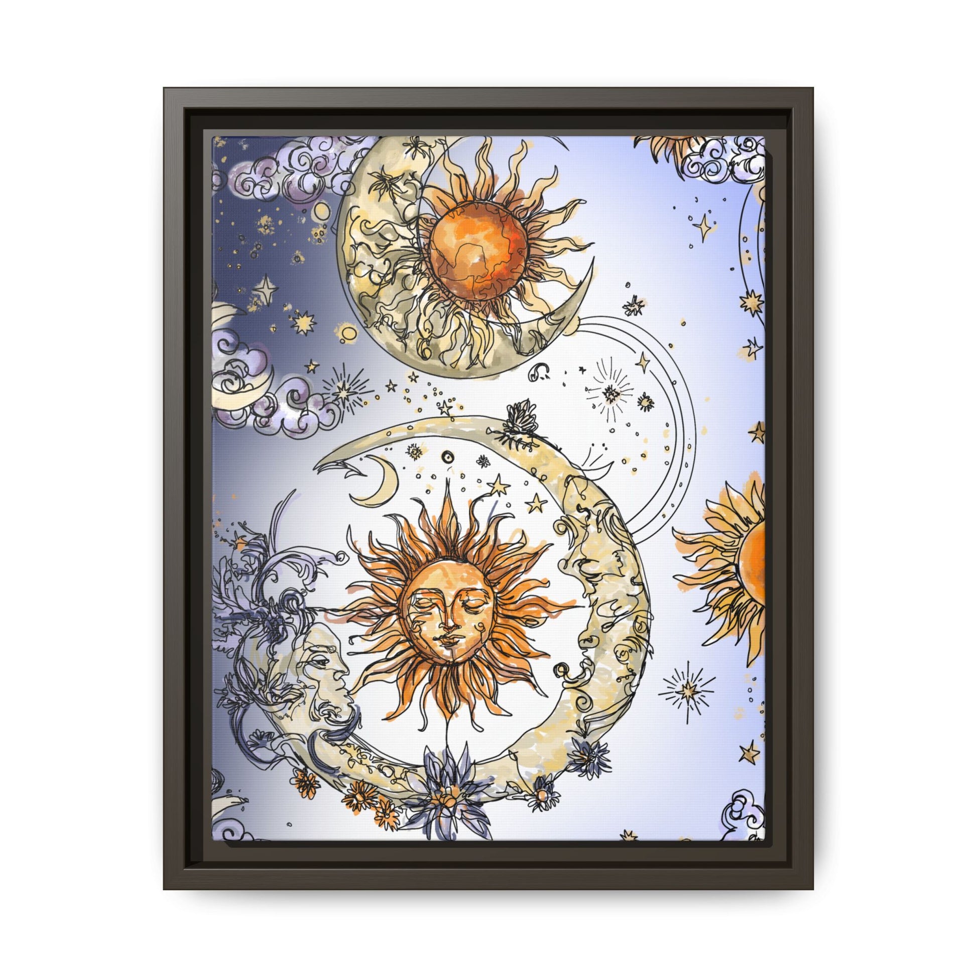 Celestial Matte Canvas, Framed (Multi-color)