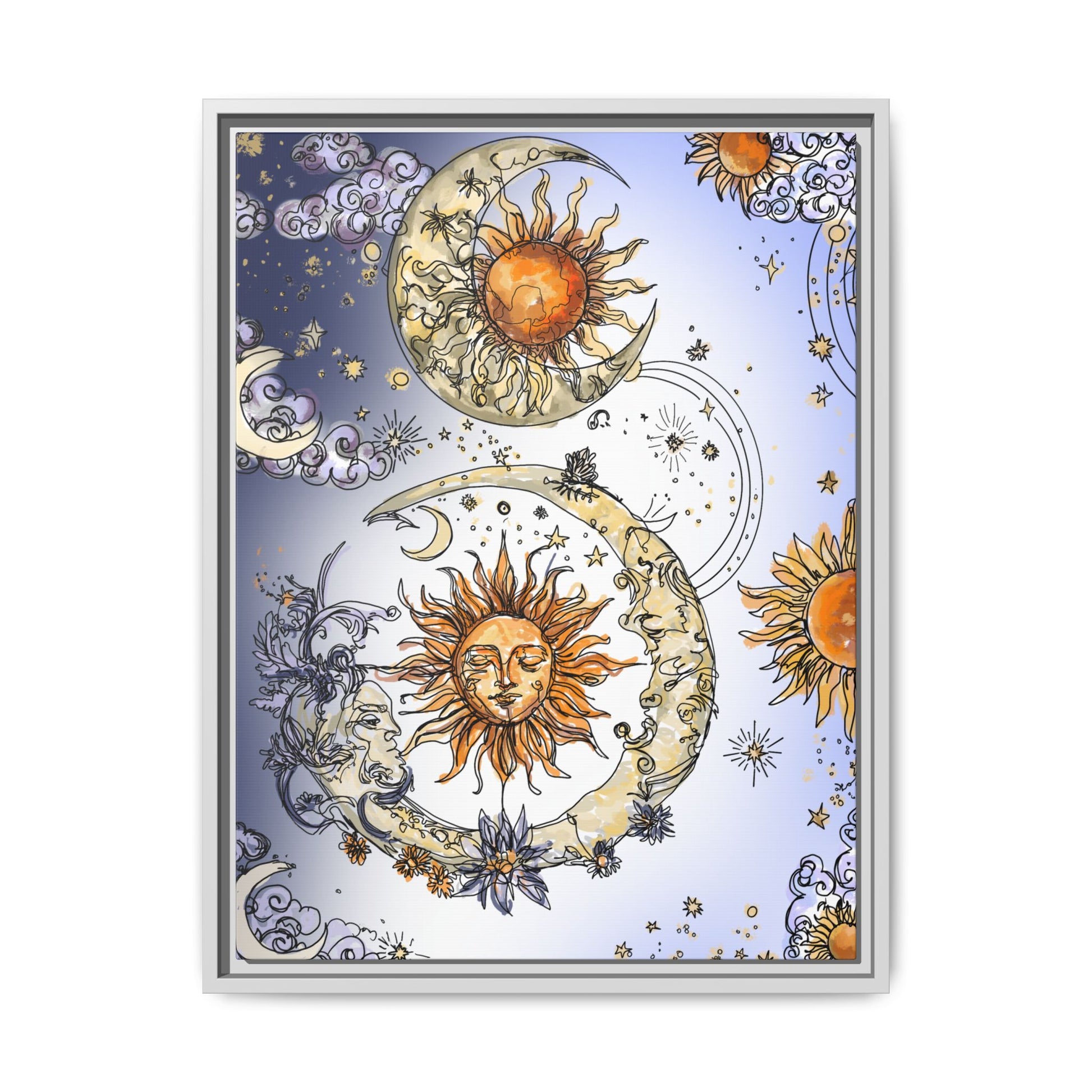 Celestial Matte Canvas, Framed (Multi-color)