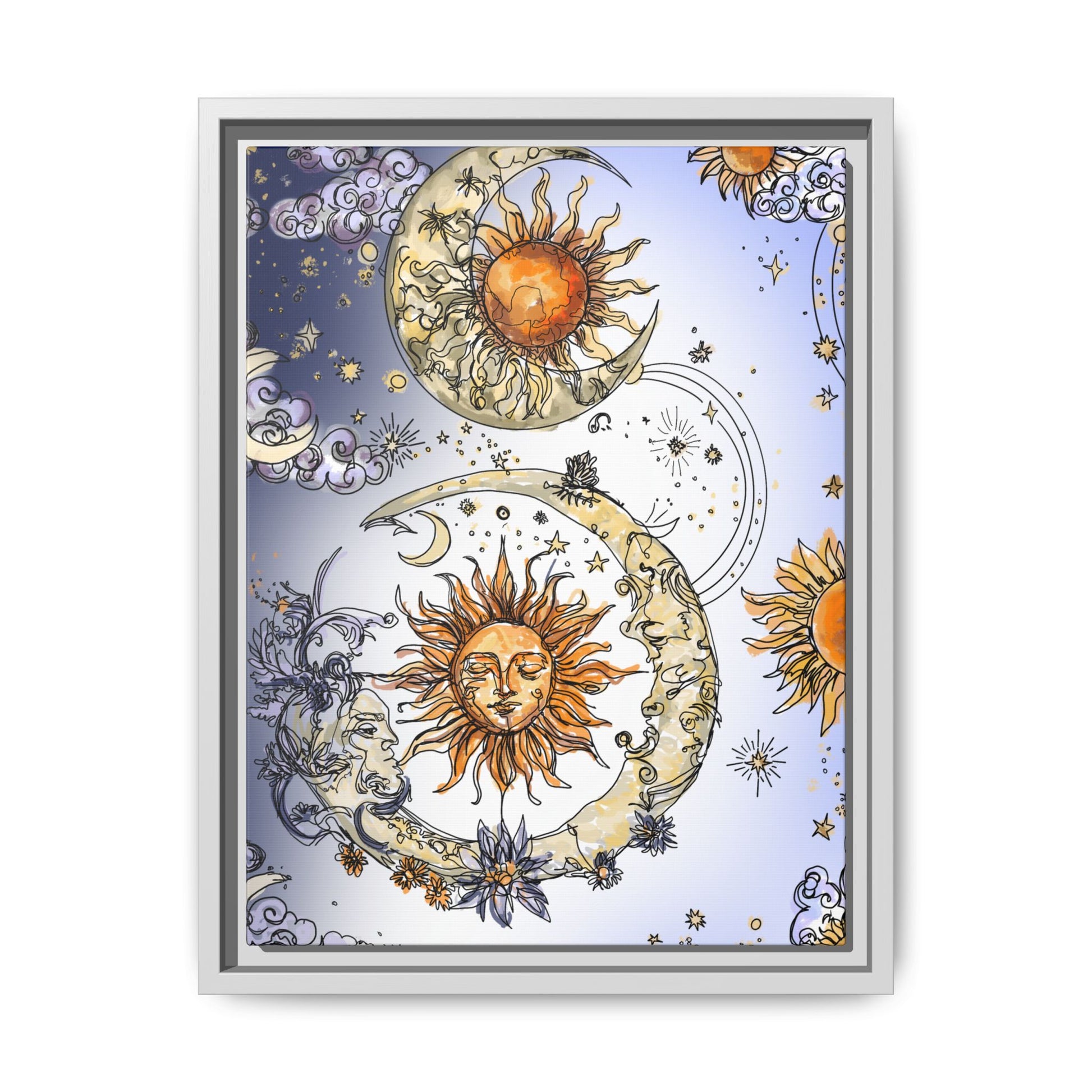 Celestial Matte Canvas, Framed (Multi-color)