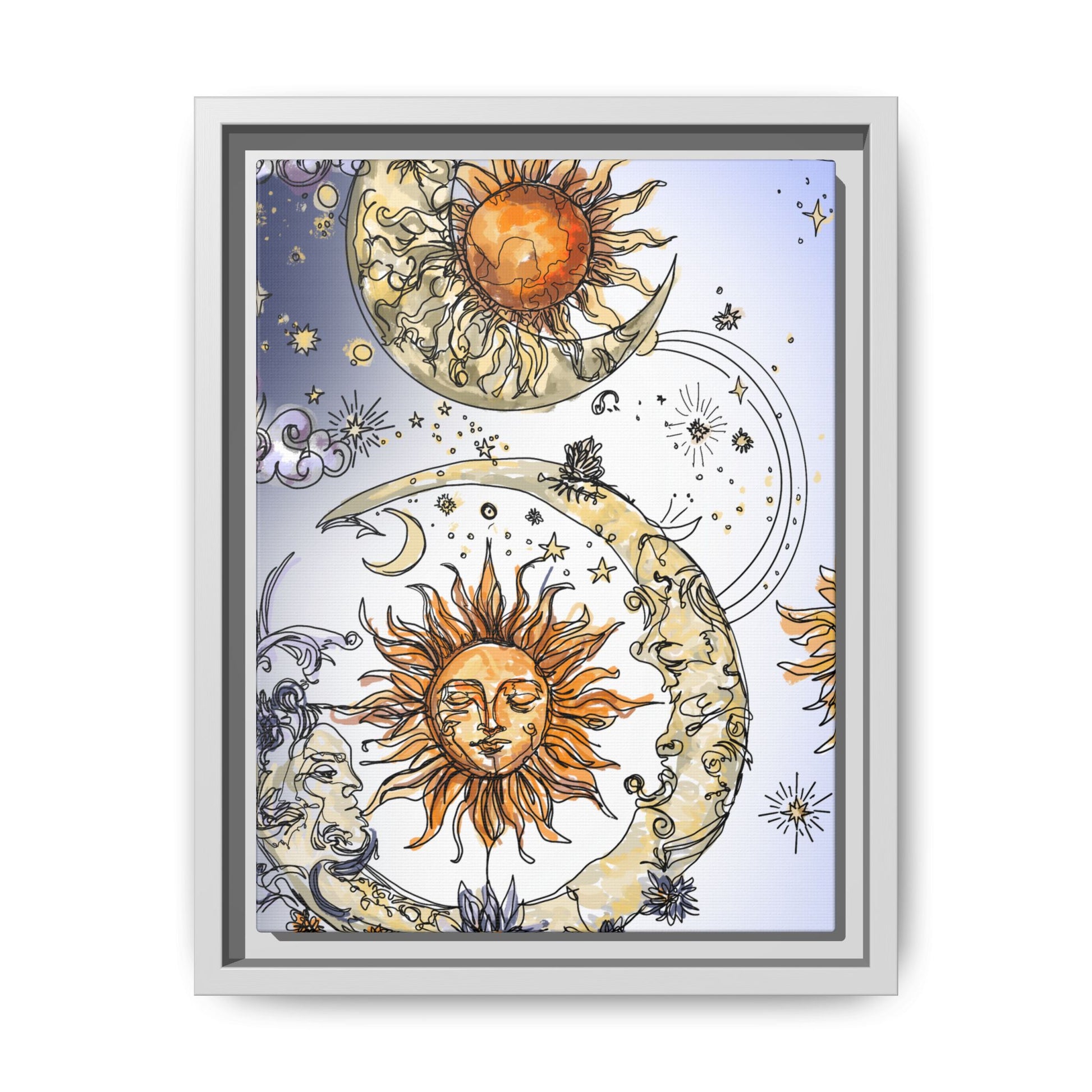 Celestial Matte Canvas, Framed (Multi-color)