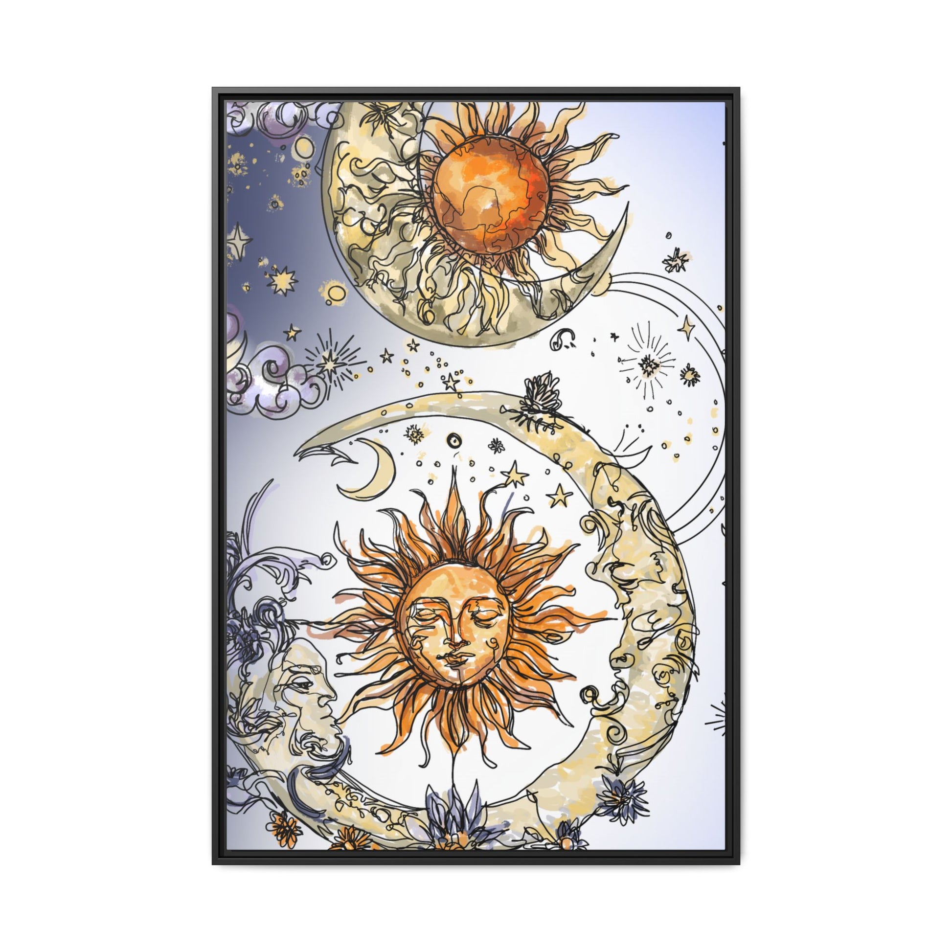 Celestial Matte Canvas, Framed (Multi-color)