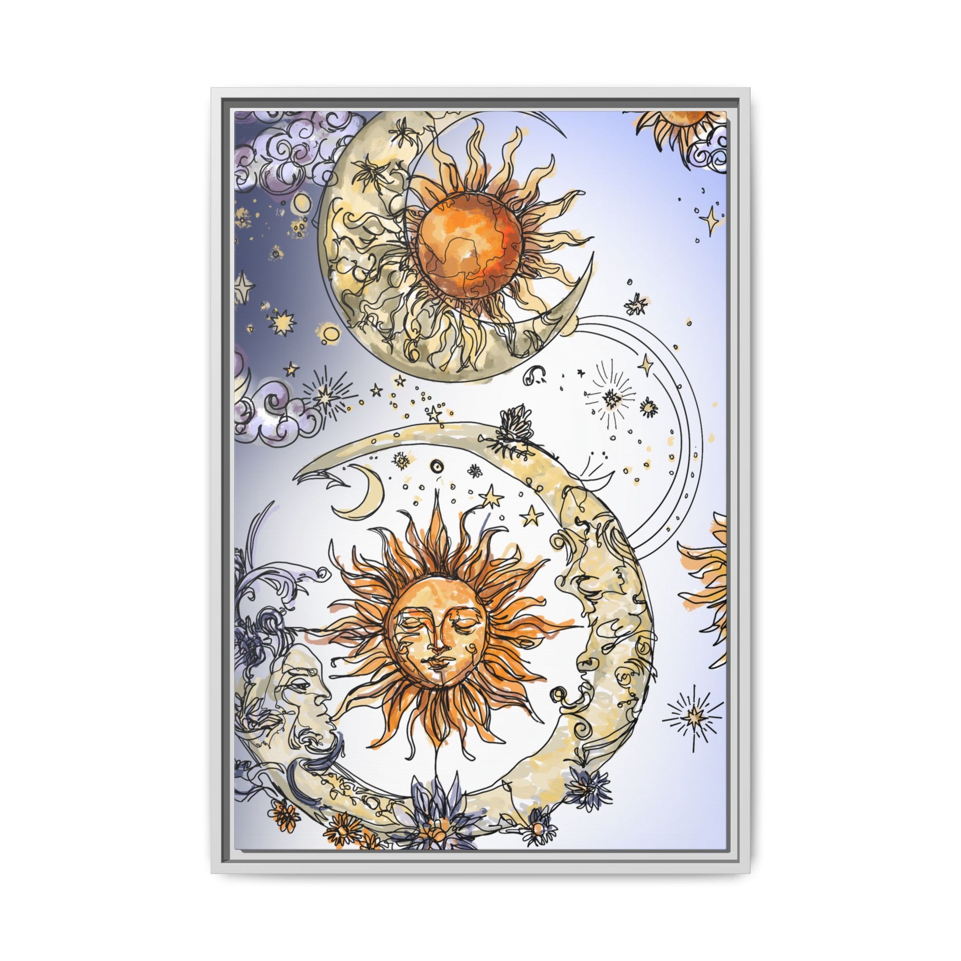 Celestial Matte Canvas, Framed (Multi-color)