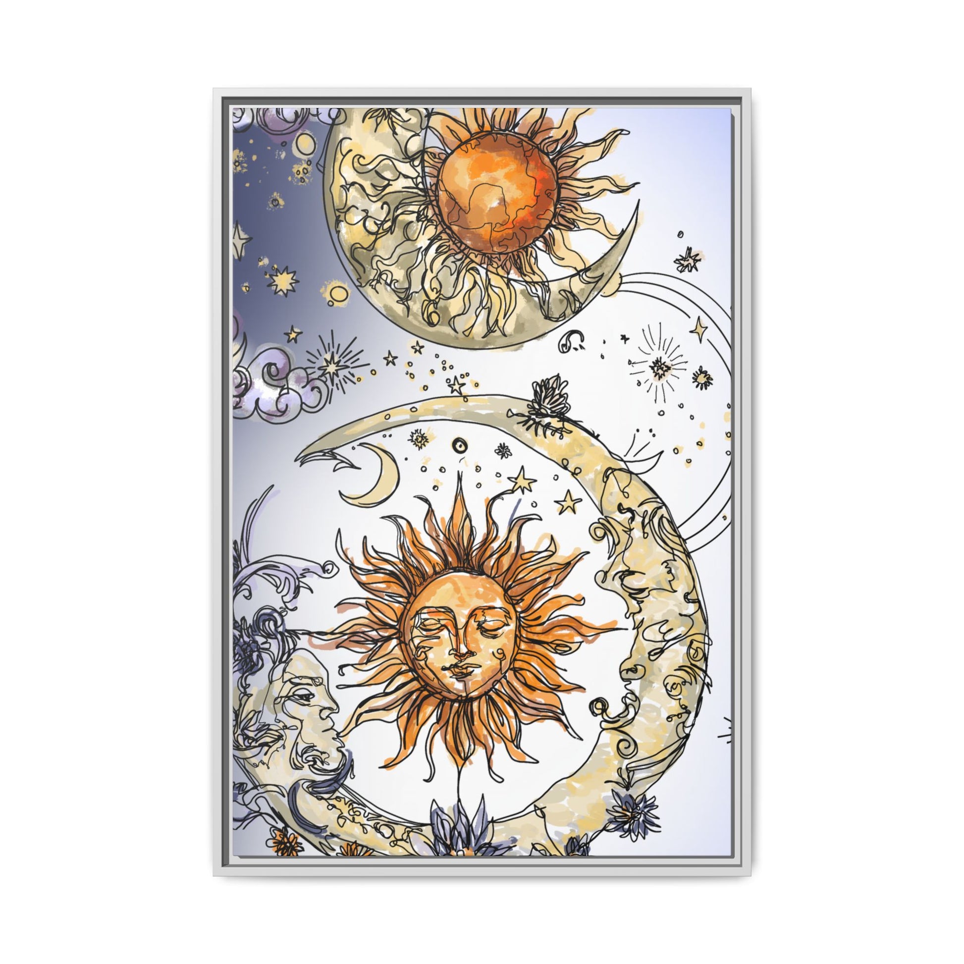 Celestial Matte Canvas, Framed (Multi-color)