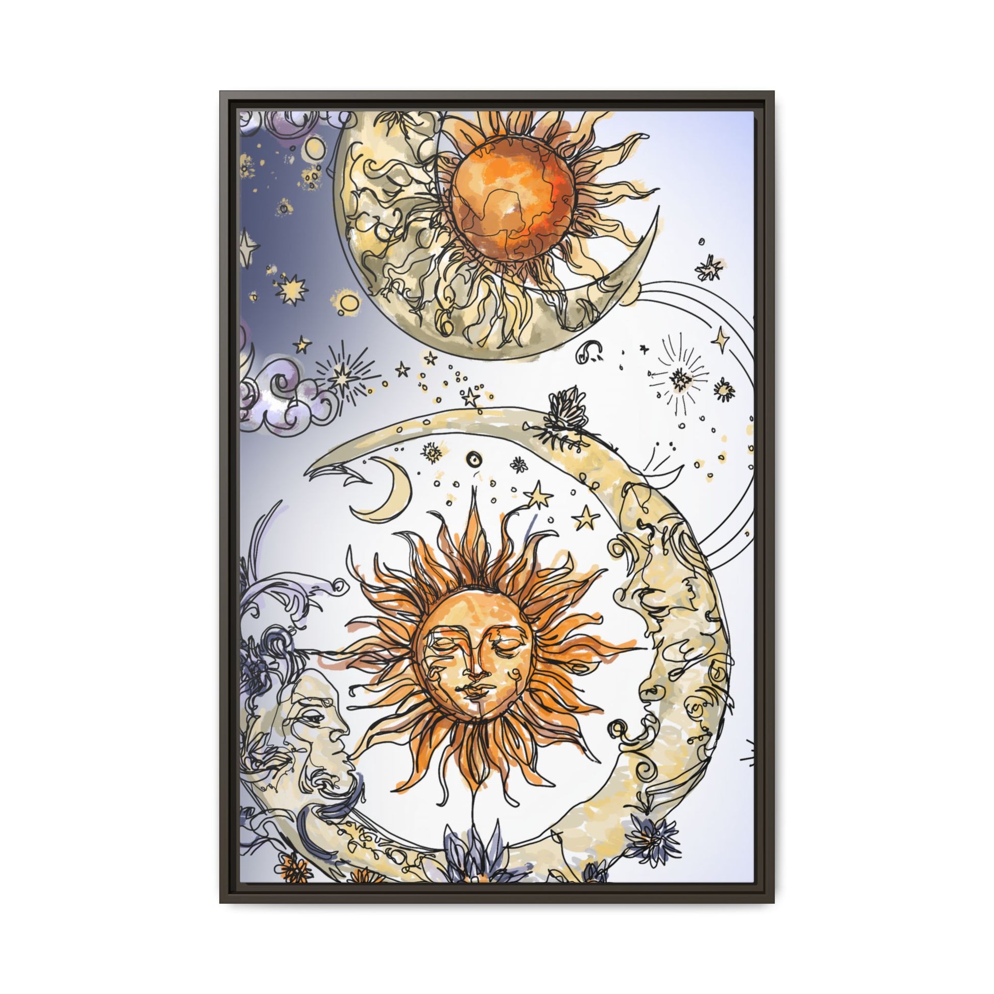 Celestial Matte Canvas, Framed (Multi-color)