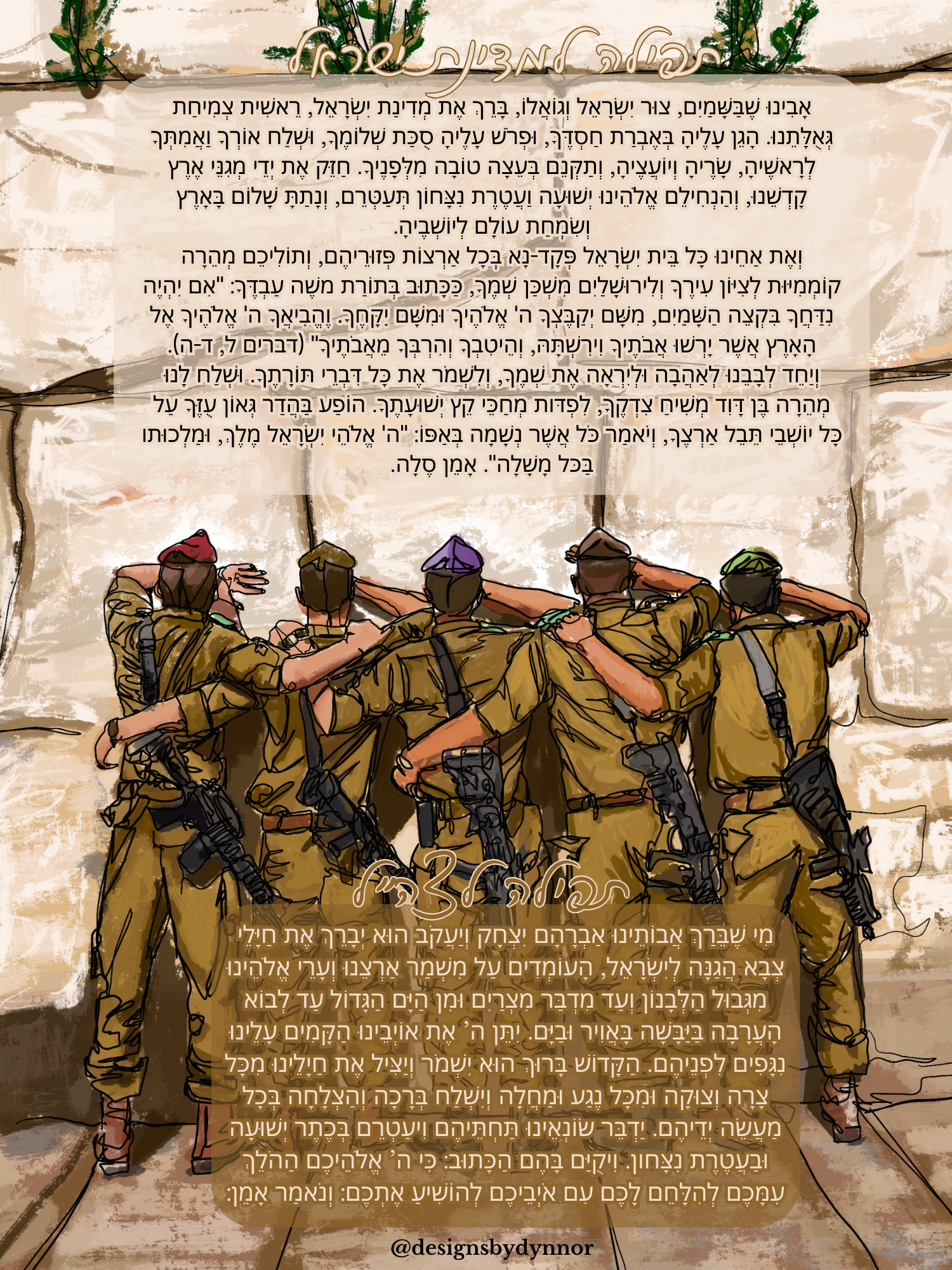 Midnat Yisrael Artwork (with blessing, Aluminum Plate or Wall Mount Options)