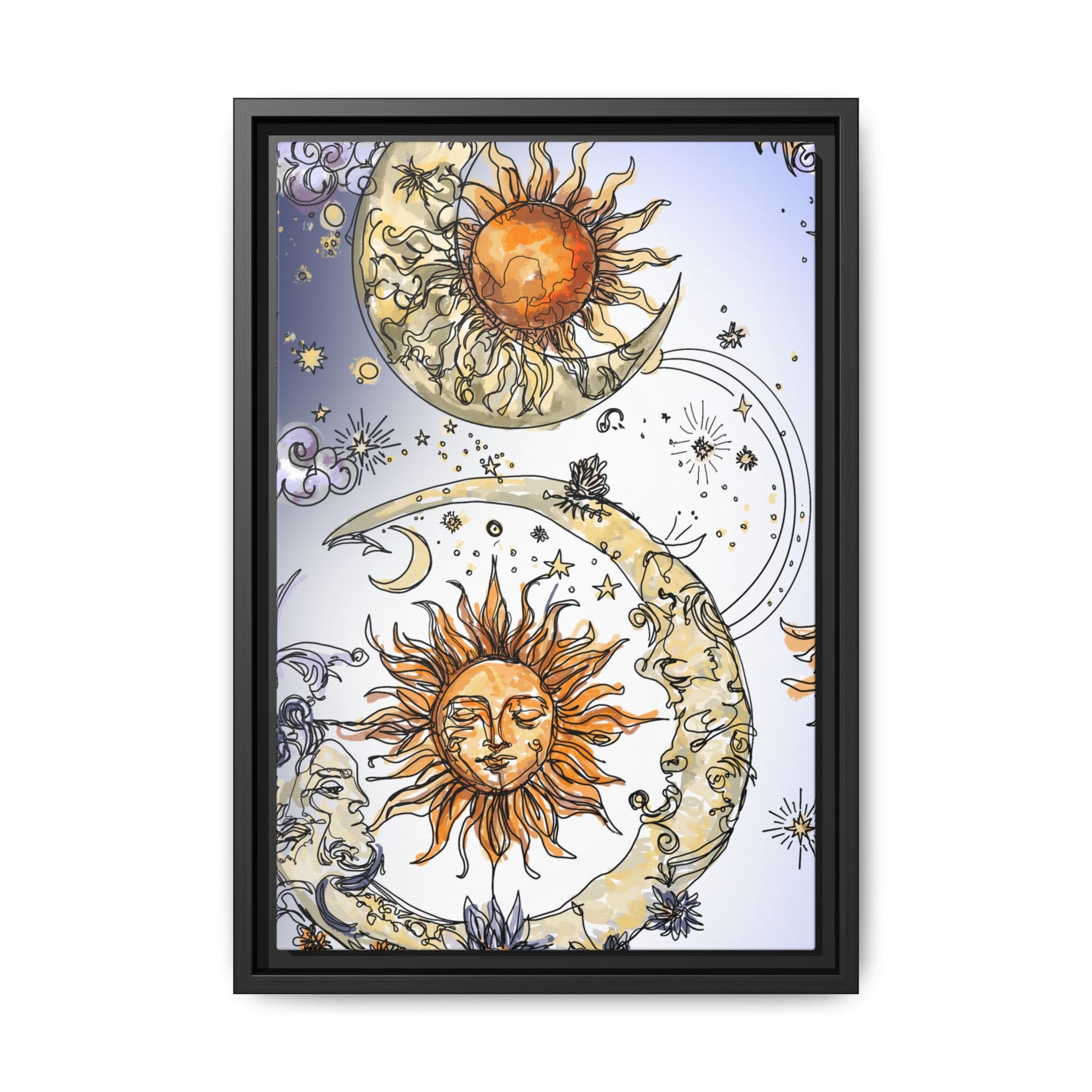 Celestial Matte Canvas, Framed (Multi-color)