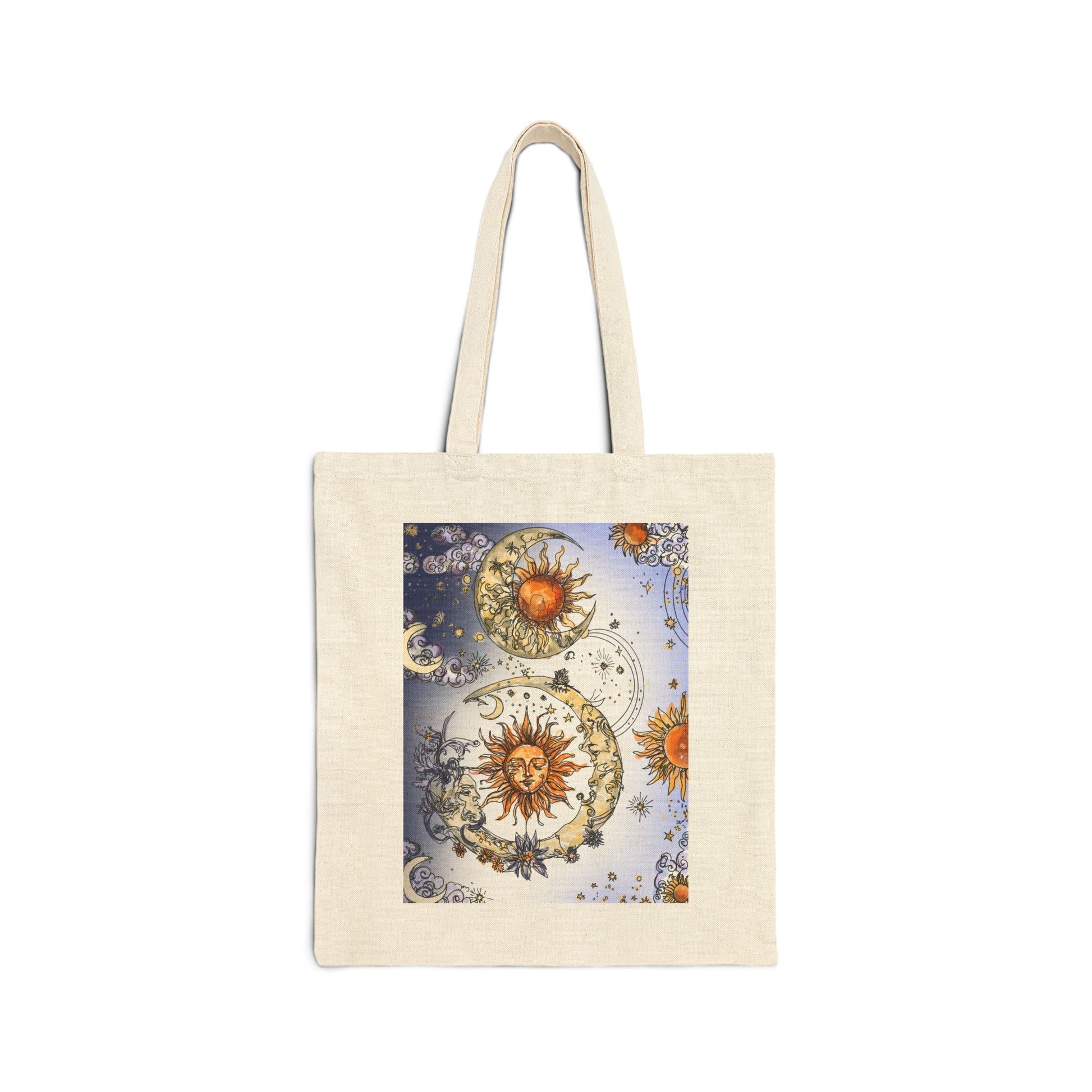 Cotton Canvas Tote Bag - Celestial