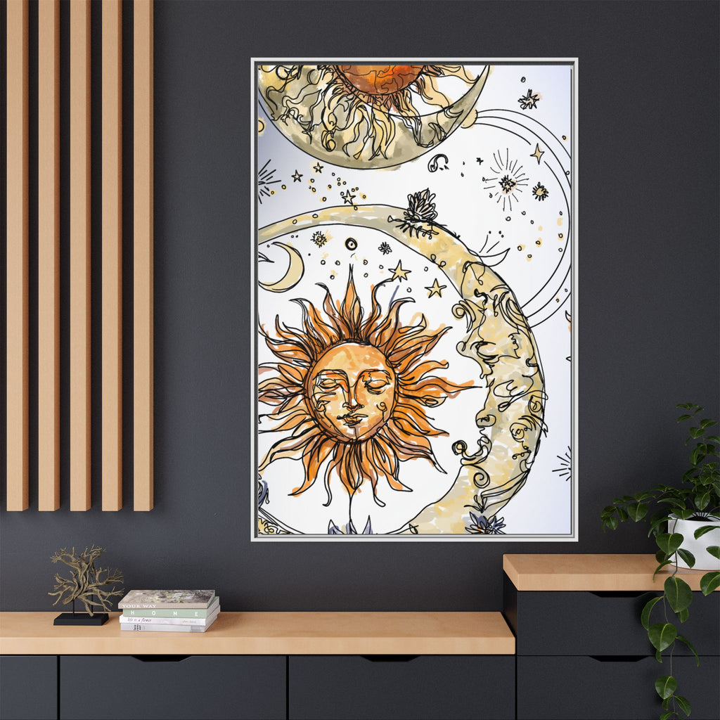 Celestial Matte Canvas, Framed (Multi-color)
