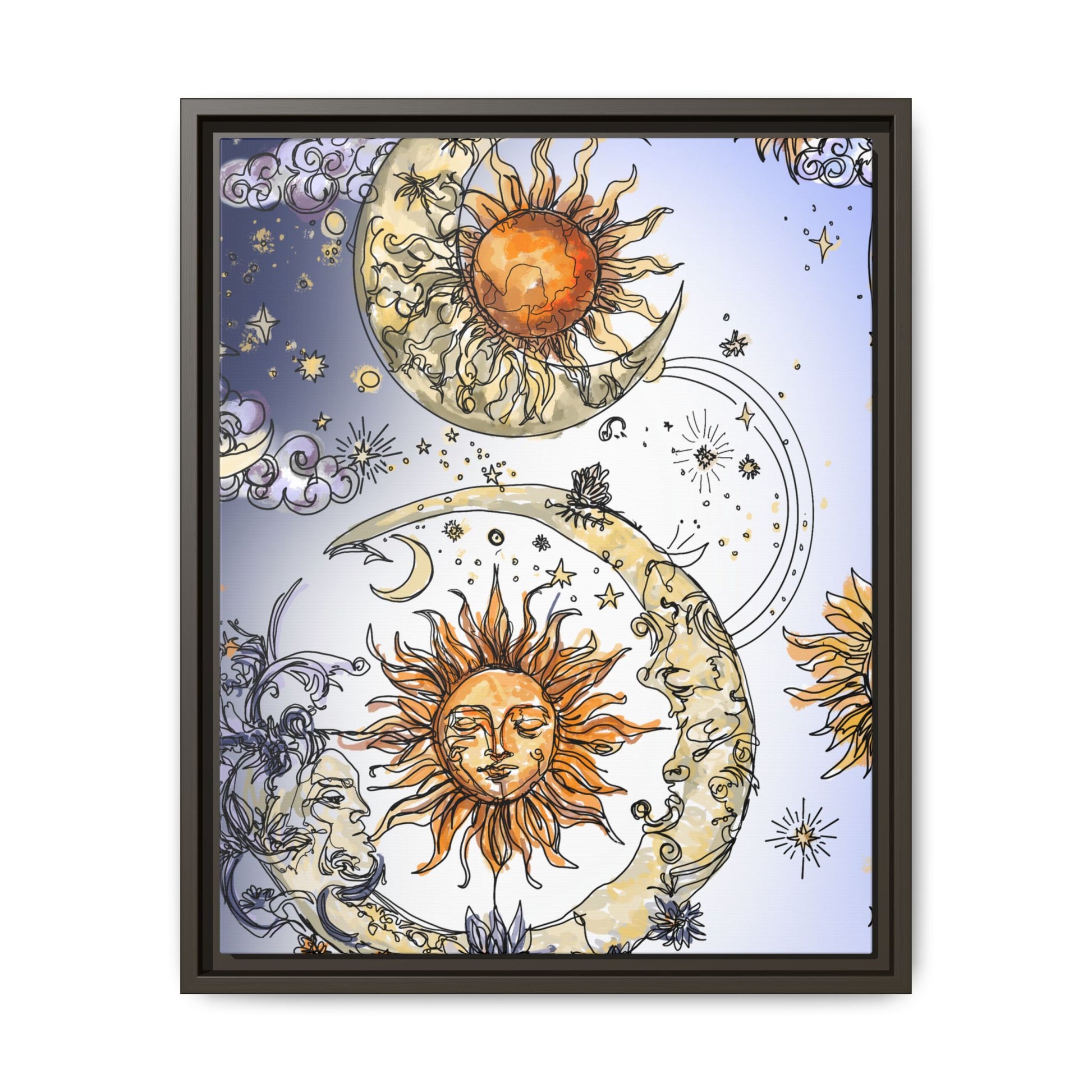Celestial Matte Canvas, Framed (Multi-color)