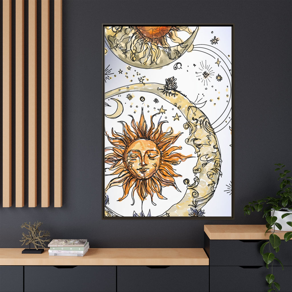 Celestial Matte Canvas, Framed (Multi-color)