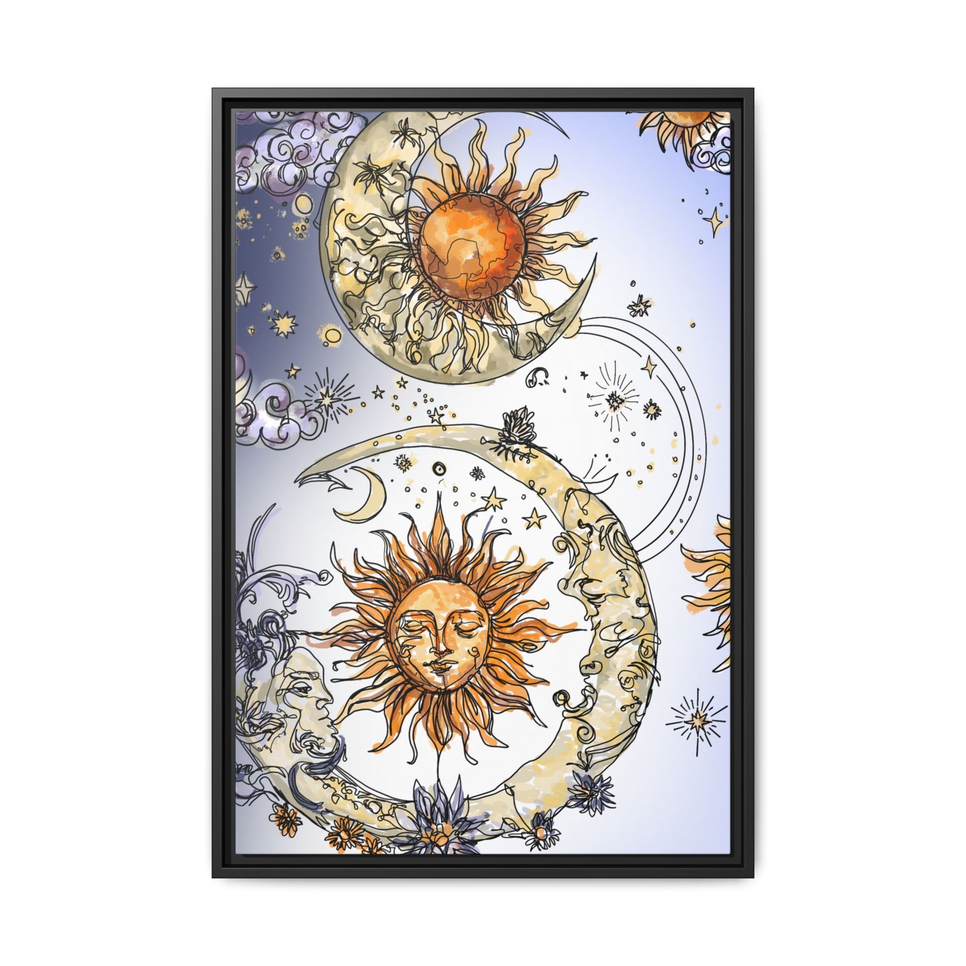 Celestial Matte Canvas, Framed (Multi-color)