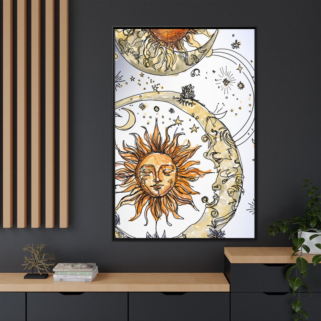 Celestial Matte Canvas, Framed (Multi-color)