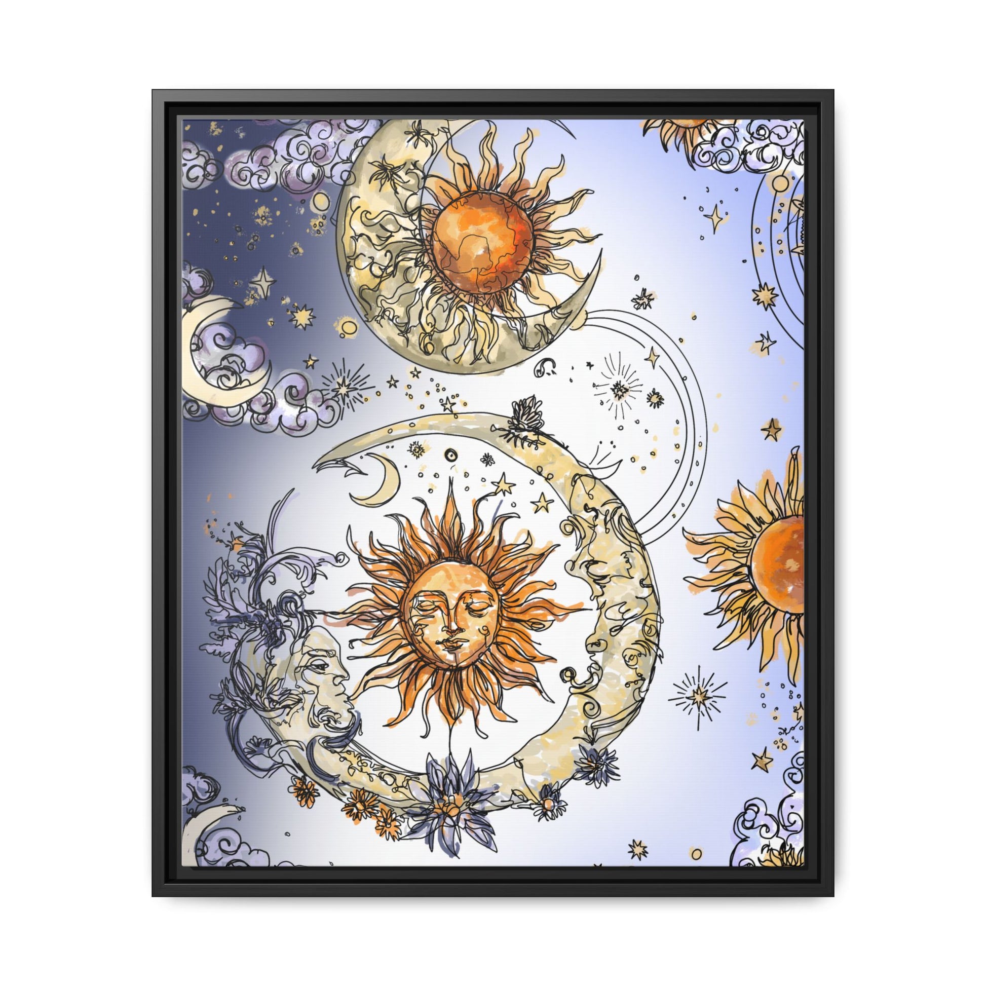 Celestial Matte Canvas, Framed (Multi-color)
