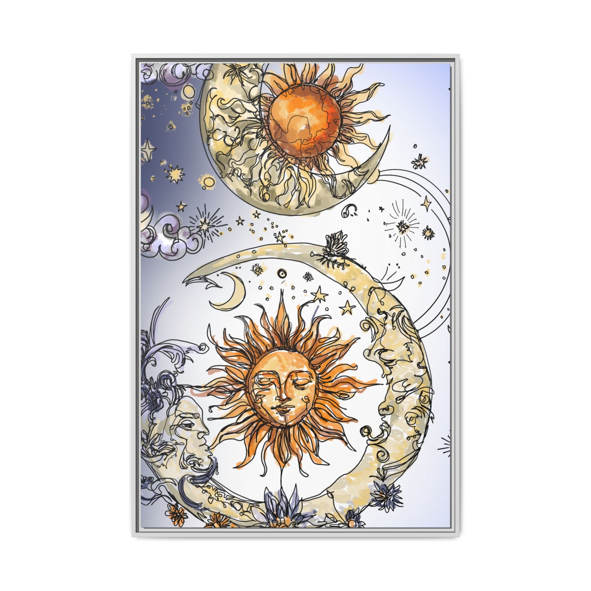 Celestial Matte Canvas, Framed (Multi-color)