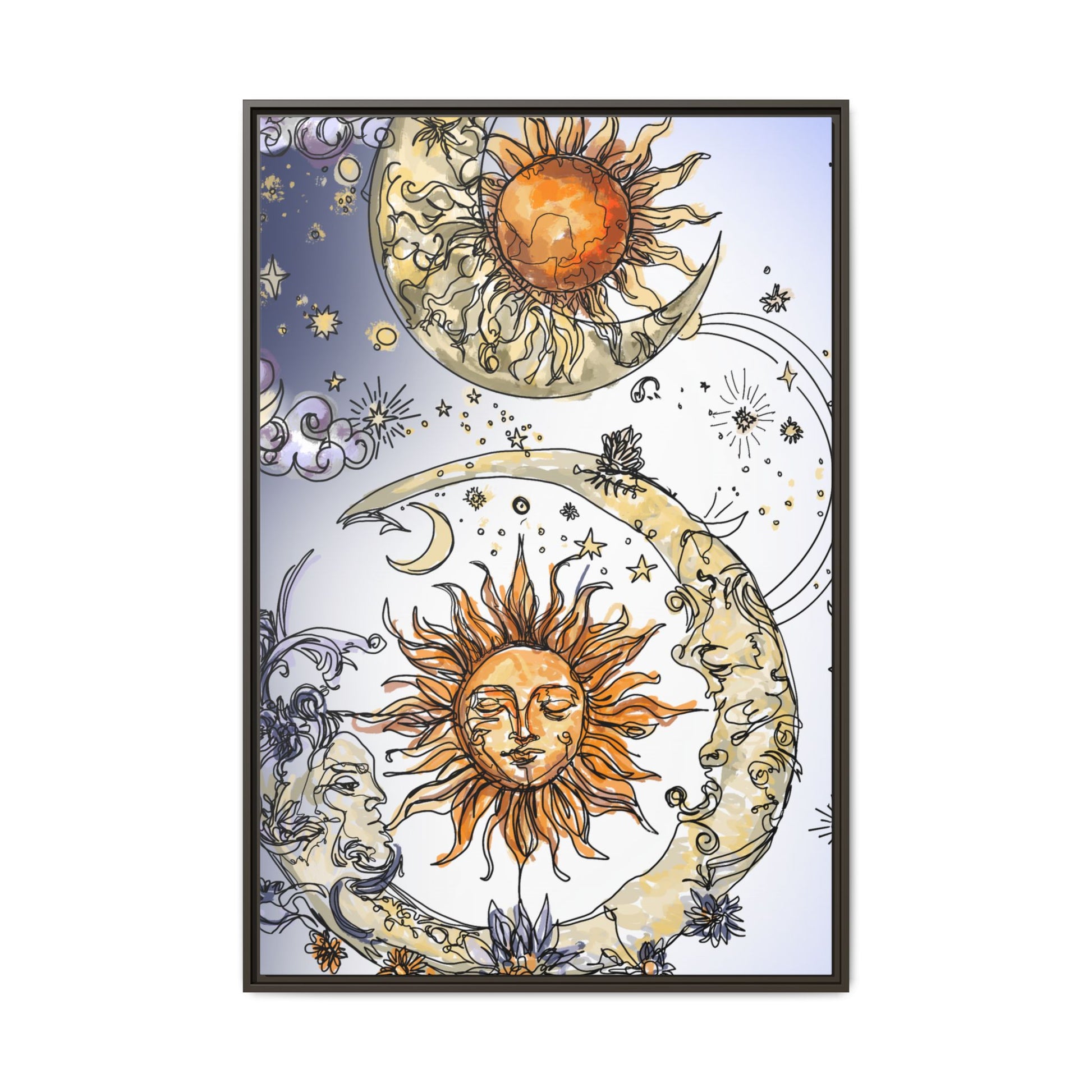 Celestial Matte Canvas, Framed (Multi-color)
