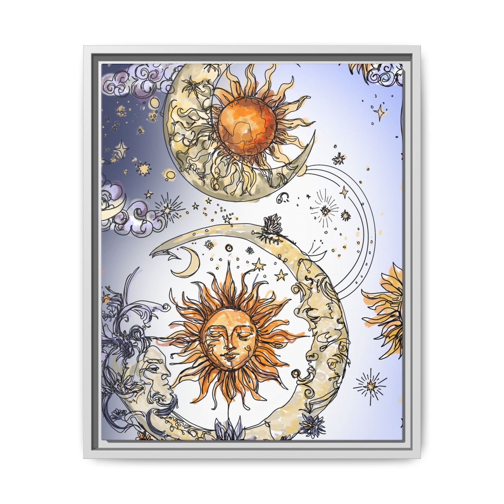 Celestial Matte Canvas, Framed (Multi-color)
