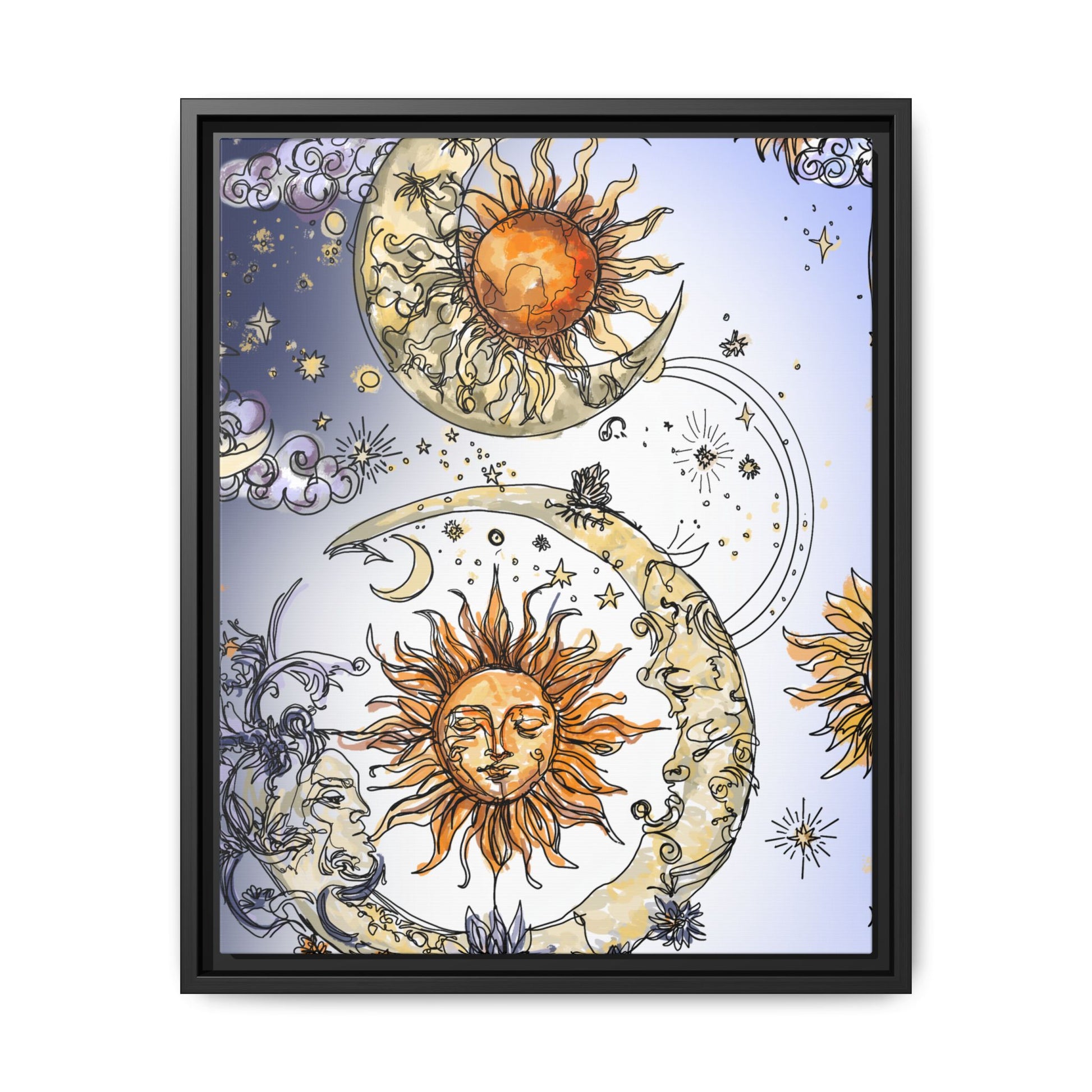 Celestial Matte Canvas, Framed (Multi-color)