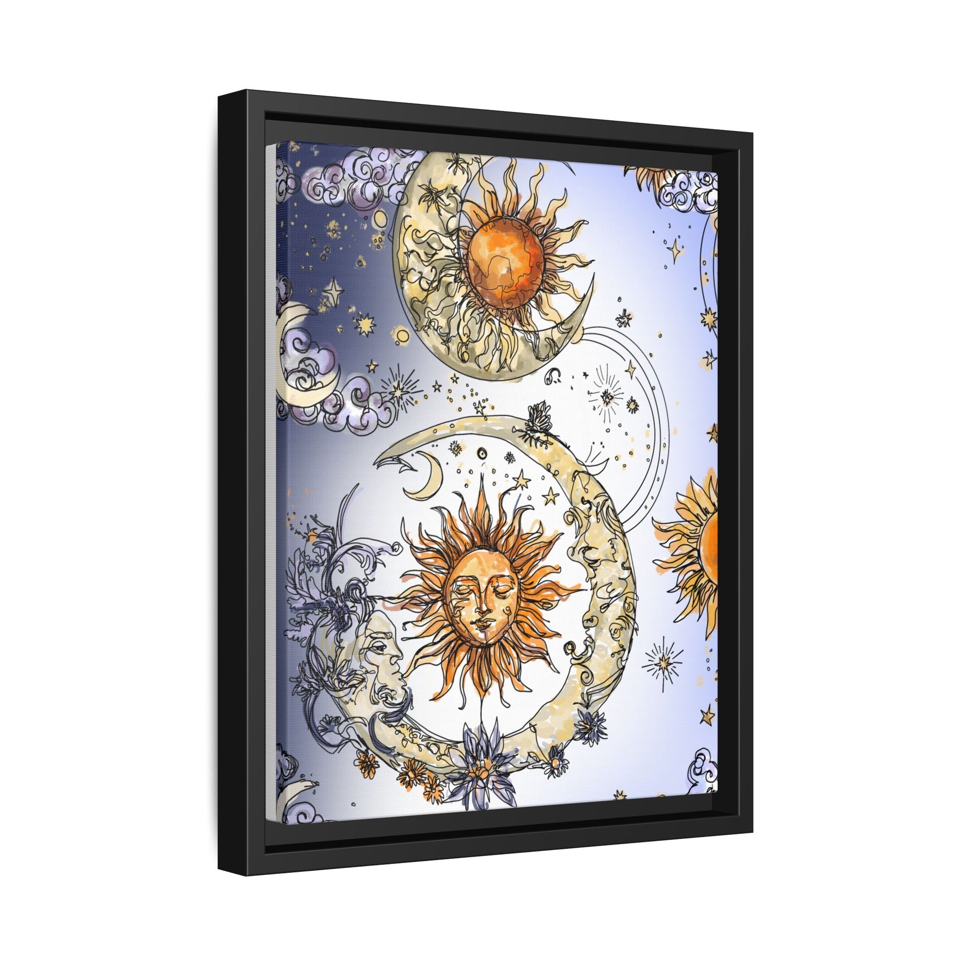 Celestial Matte Canvas, Framed (Multi-color)
