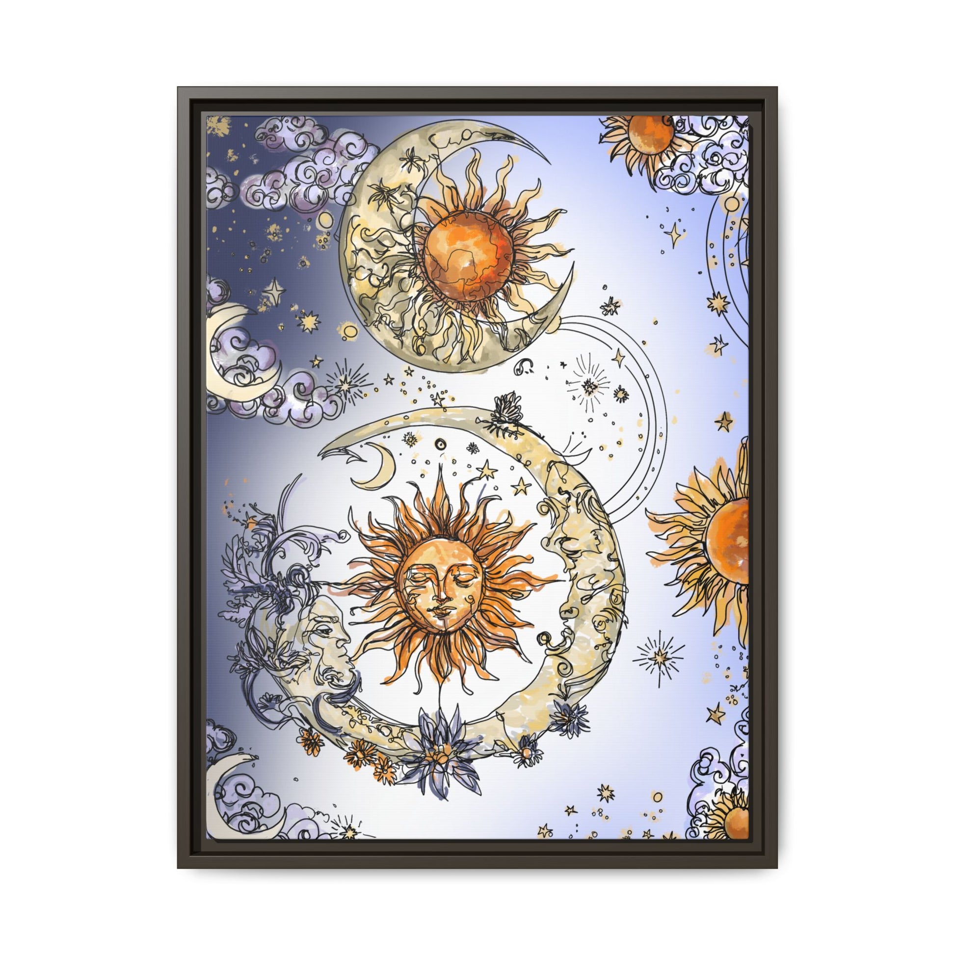 Celestial Matte Canvas, Framed (Multi-color)