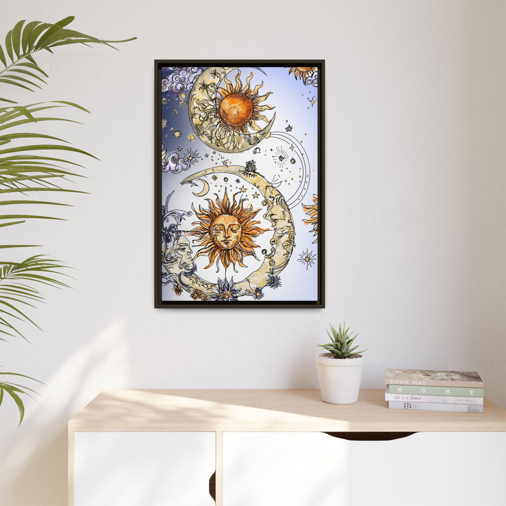 Celestial Matte Canvas, Framed (Multi-color)