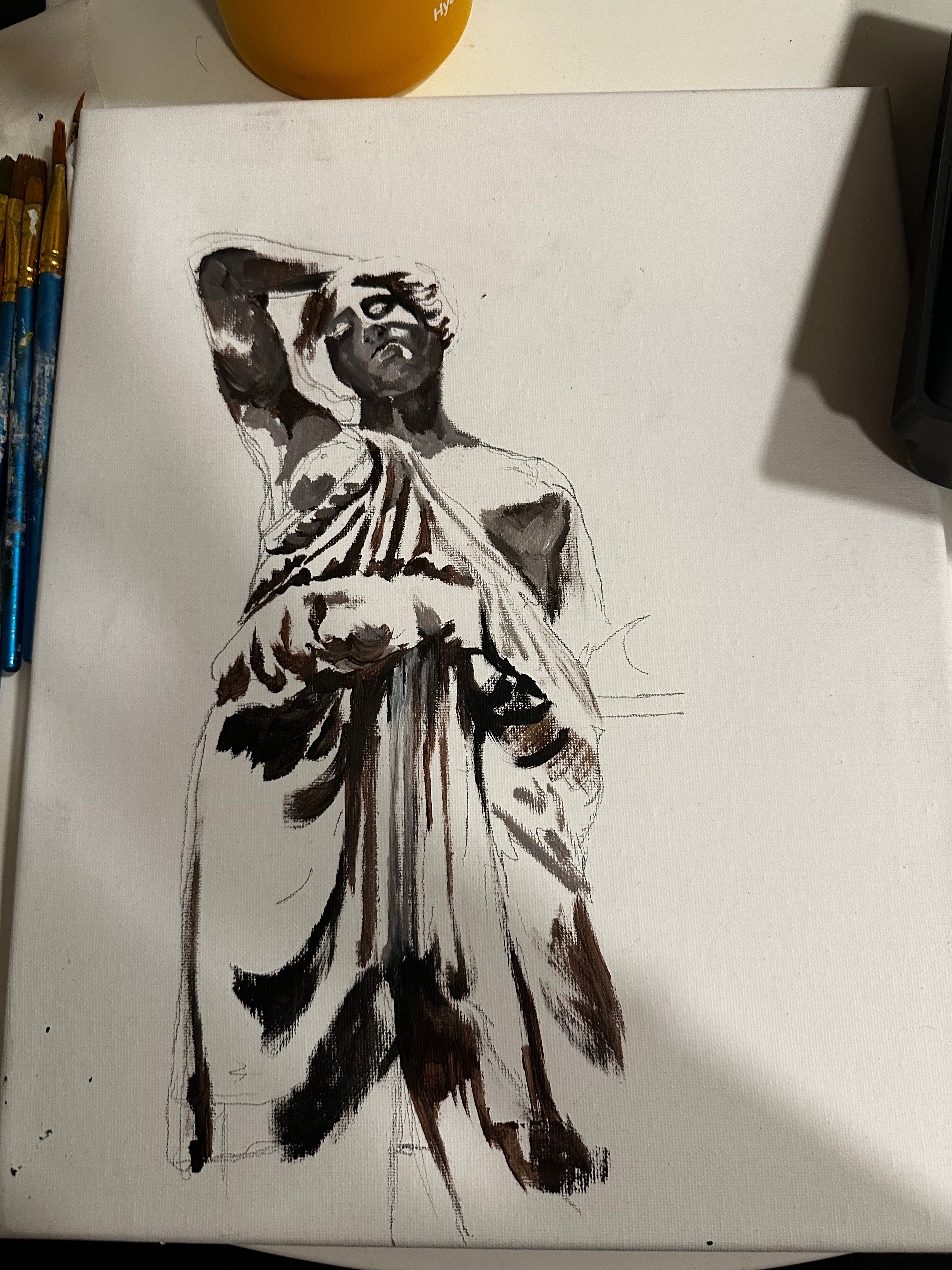 Commissioned Paintings - Greek Statue of a Woman