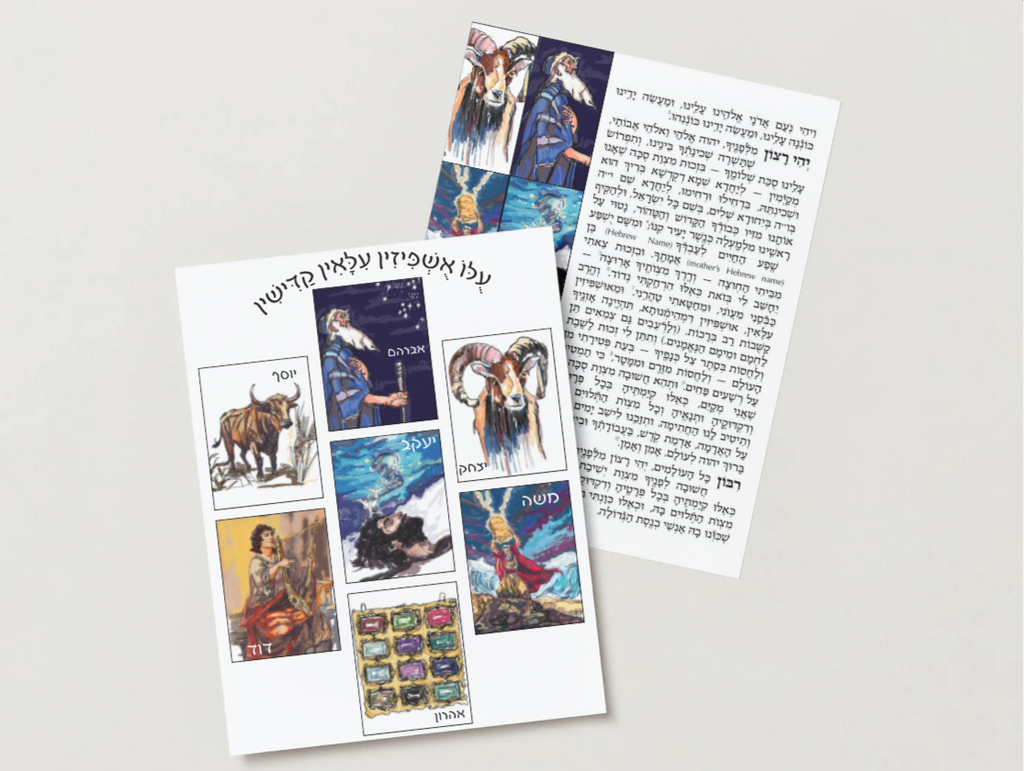 Sukkot Ushpizin Artwork with Blessings