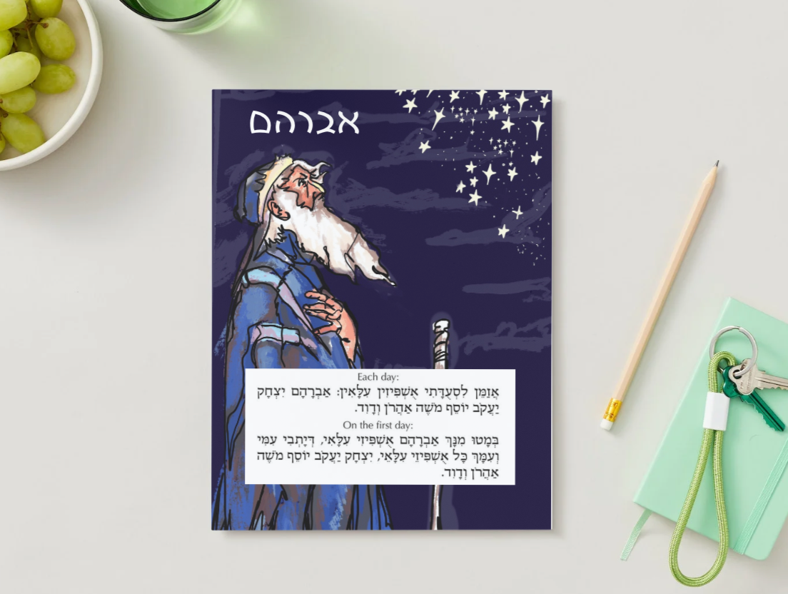 Sukkot Ushpizin Artwork with Blessings
